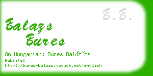 balazs bures business card